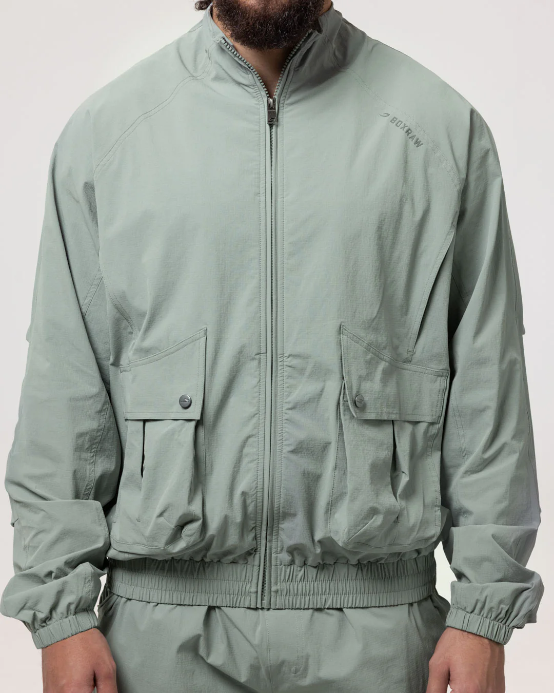 Benton Cargo Jacket - Stone Green - Image 7