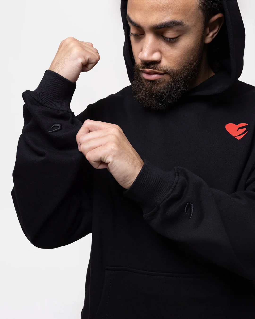 Boxing is Love Oversized Hoodie - Black - Image 11