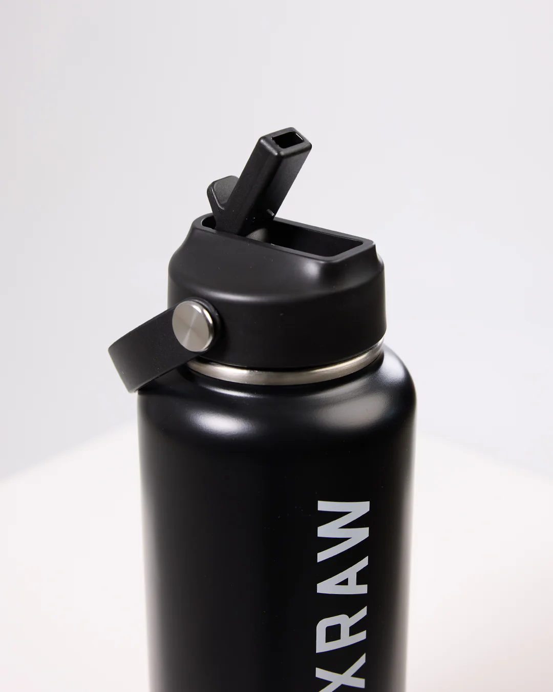 BOXRAW 1L Steel Water Bottle - Black - Image 3
