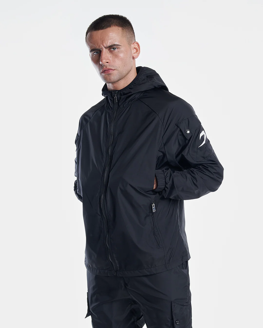 Dundee Windbreaker Jacket - Black - Image 7