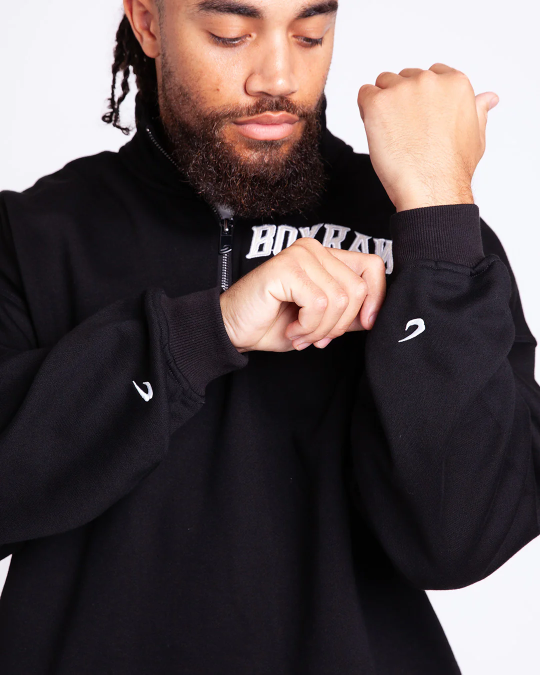 East Street 1/4 Zip - Black - Image 8