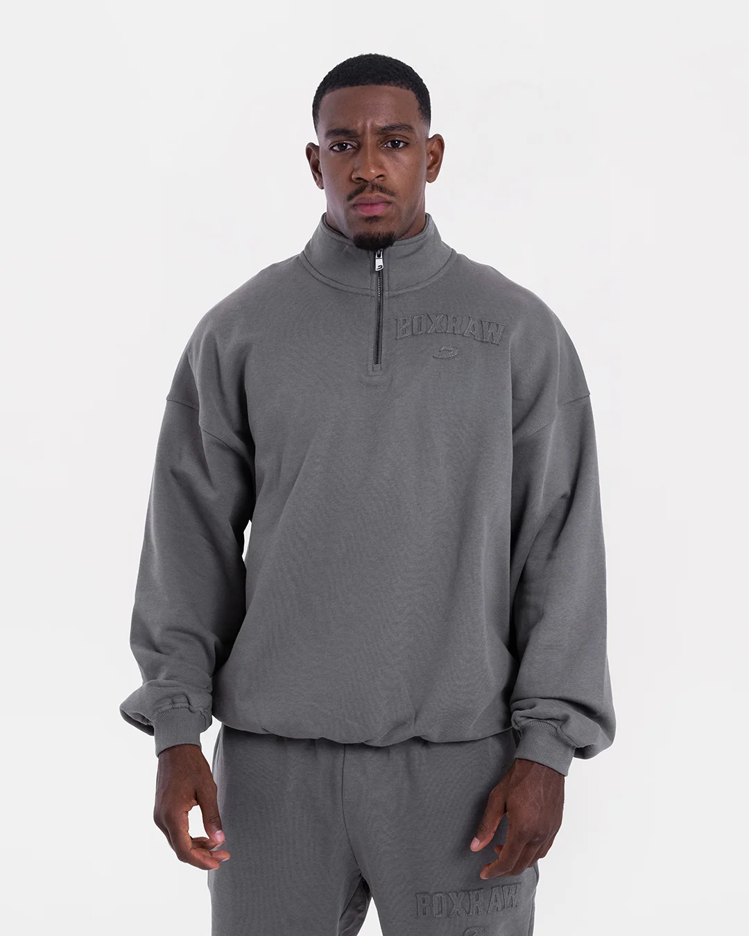 East Street 1/4 Zip - Distressed Grey