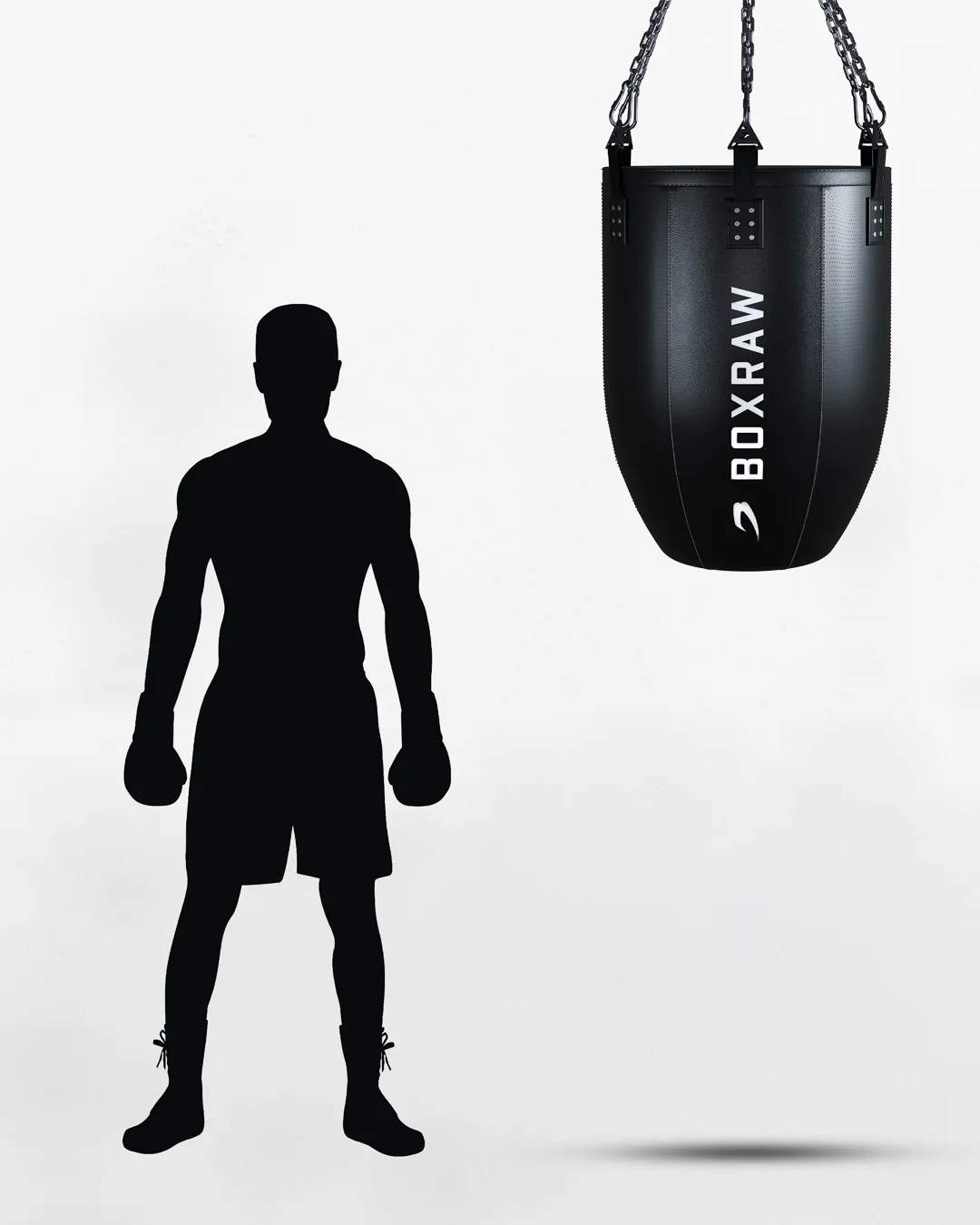 BOXRAW 3.7ft Fat Man Bag - Black/160kg - Image 5