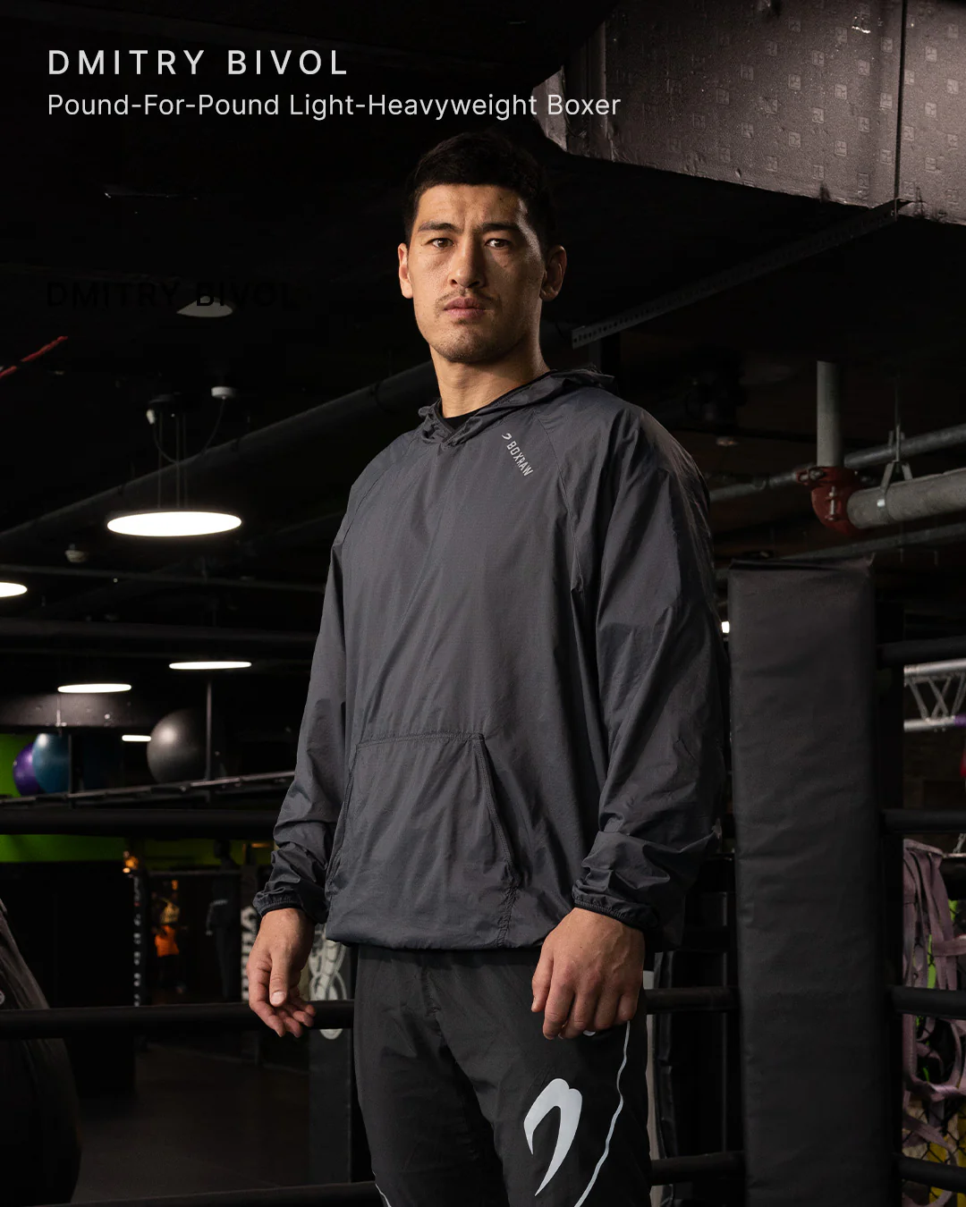 Genaro Oversized Windbreaker Hoodie - Charcoal - Image 3