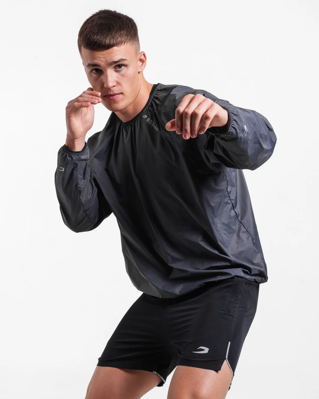 Genaro Oversized Windbreaker Crew - Charcoal - Image 7