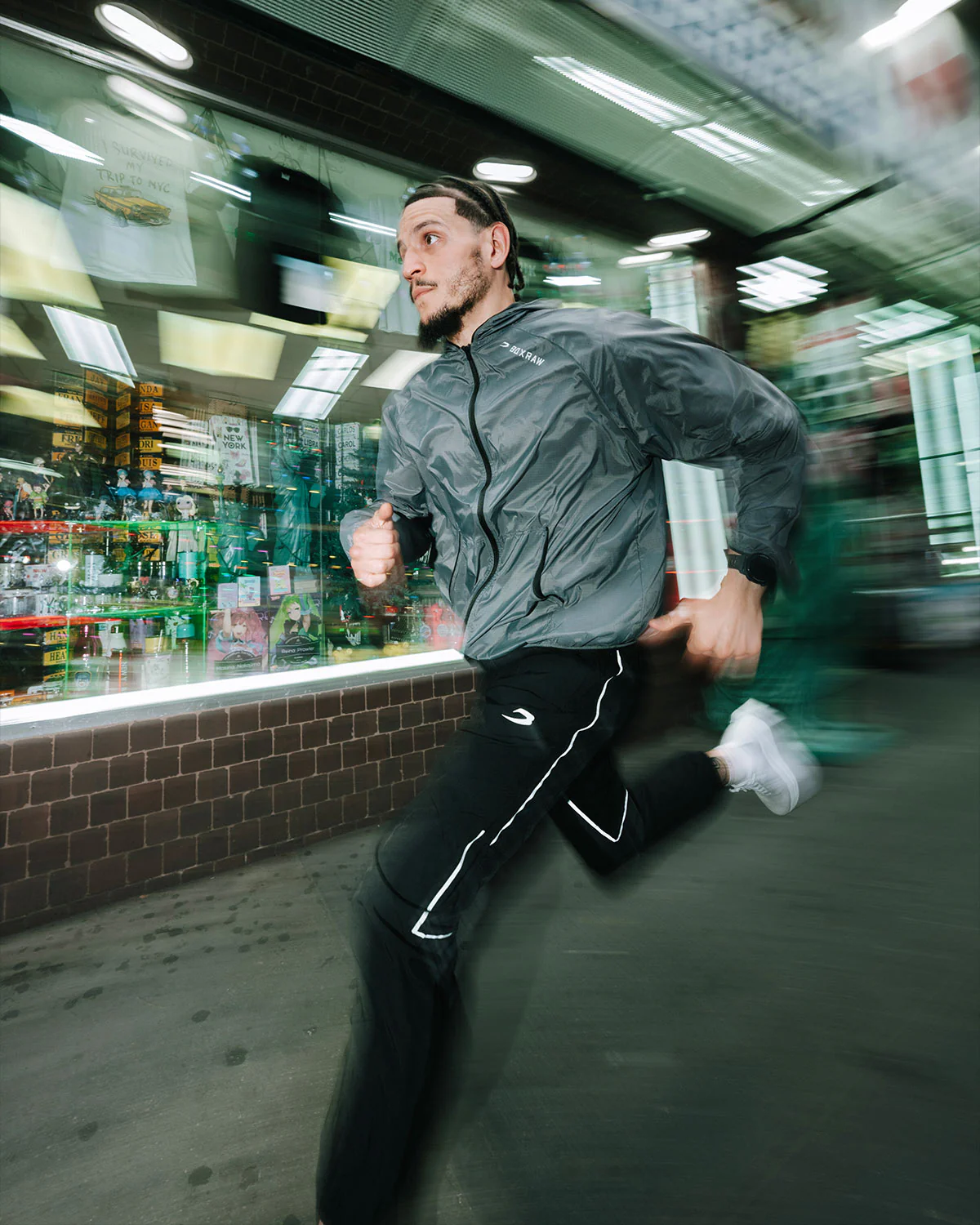 Genaro Zip Up Windbreaker - Neon Yellow - Image 3
