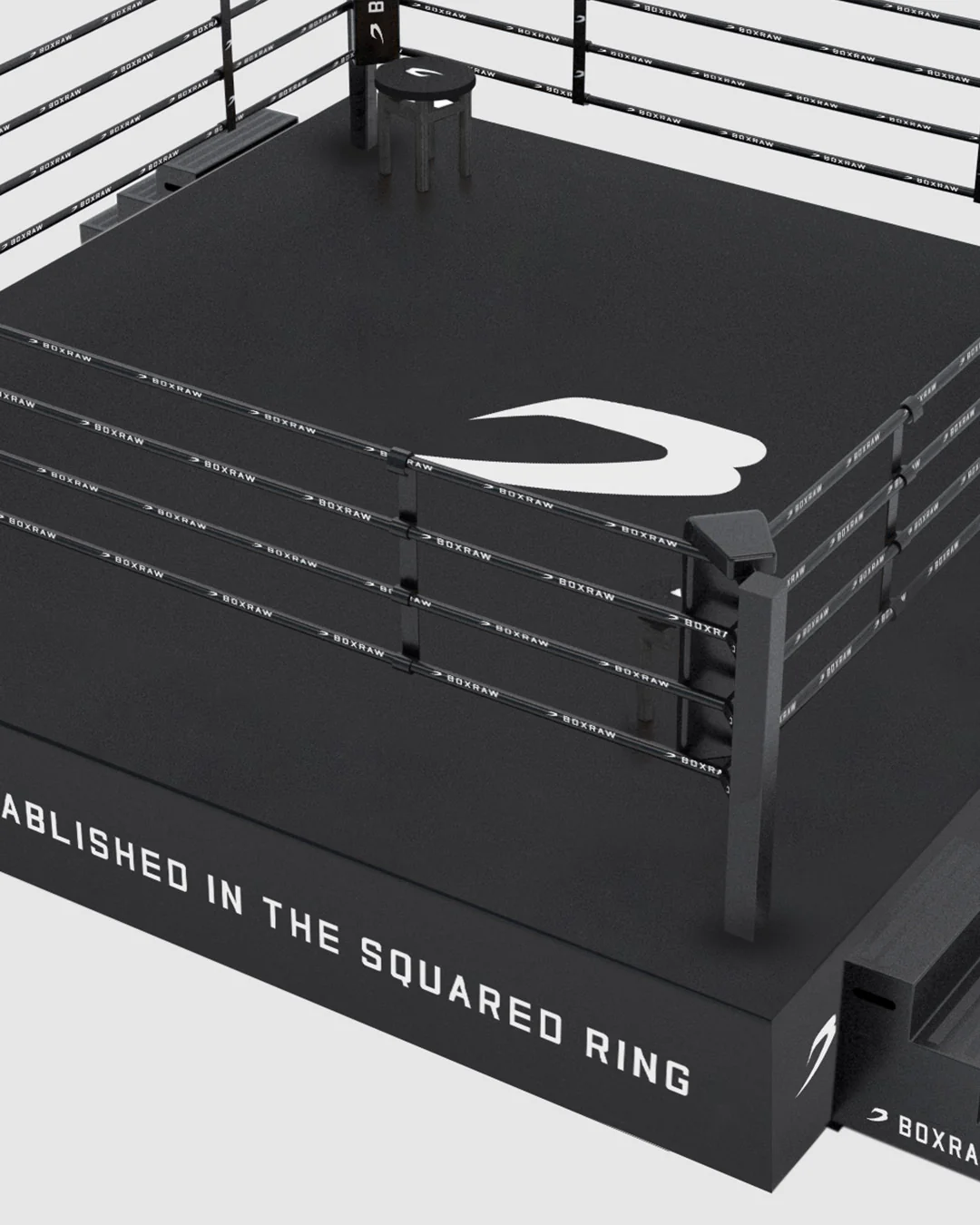 BOXRAW 36" Competition Boxing Ring - Black/Classic - Image 4