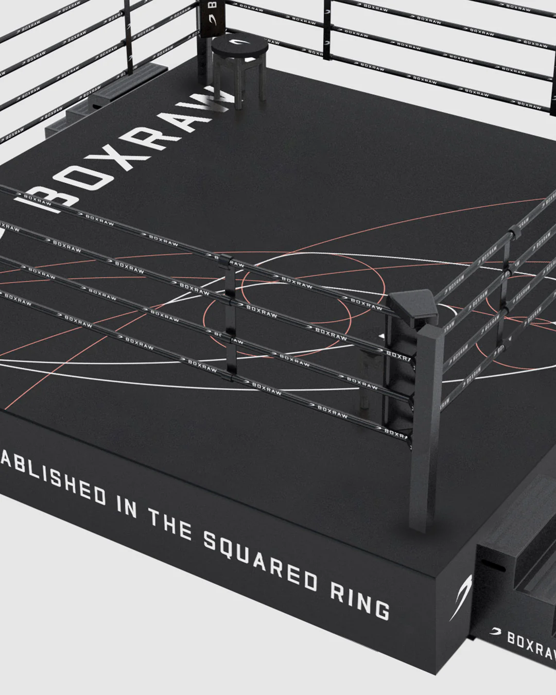 BOXRAW 36" Competition Boxing Ring - Black/Golden Ratio - Image 4