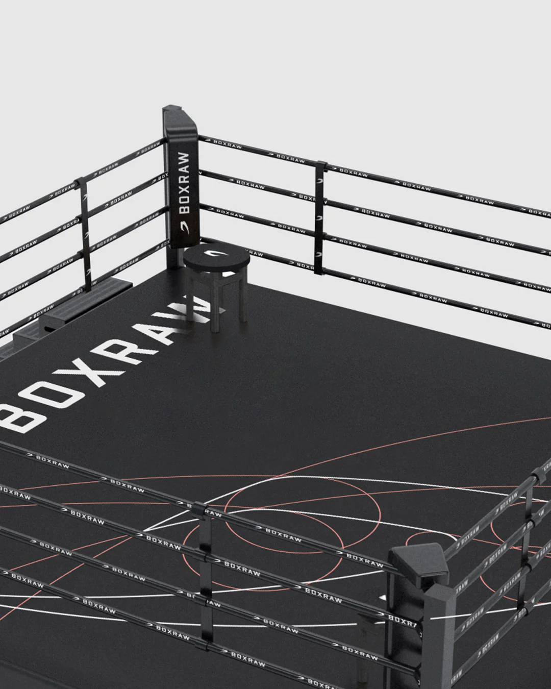 BOXRAW 36" Pro Training Boxing Ring - Black/Golden Ratio - Image 2
