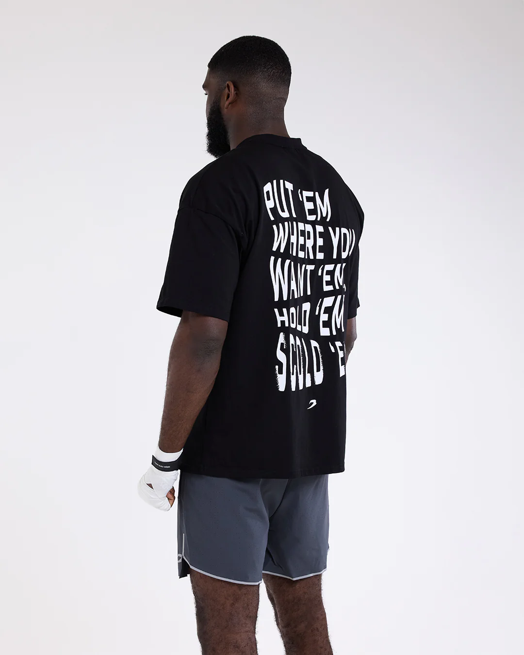 Hold 'Em Scold 'Em Oversized T-Shirt - Black - Image 4