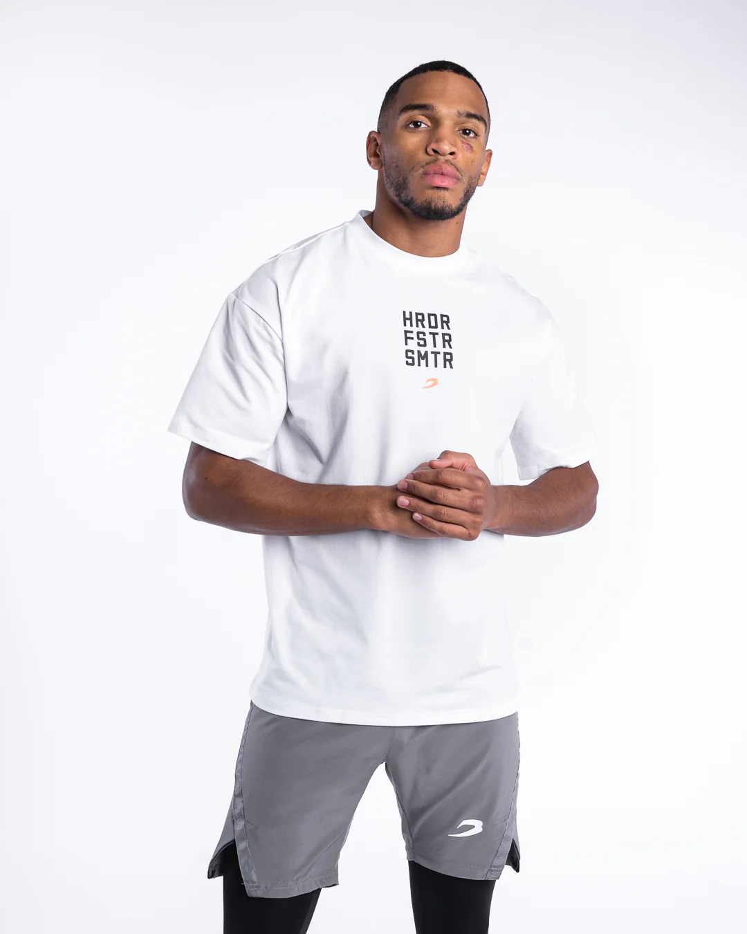 HRDR FSTR SMTR Oversized T-Shirt - White - Image 6