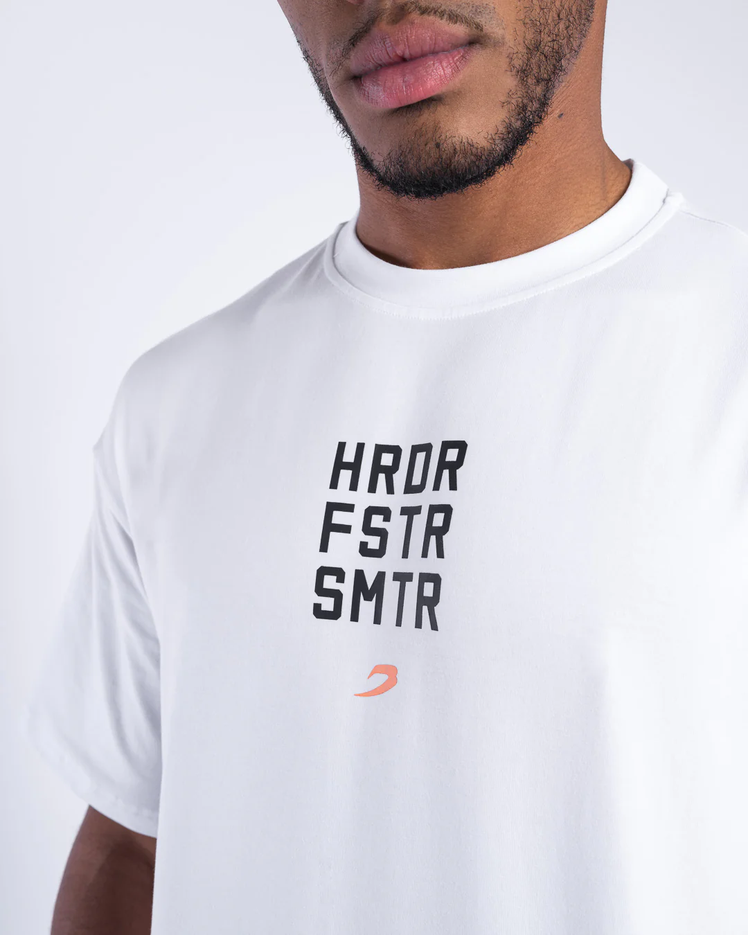 HRDR FSTR SMTR Oversized T-Shirt - White - Image 7