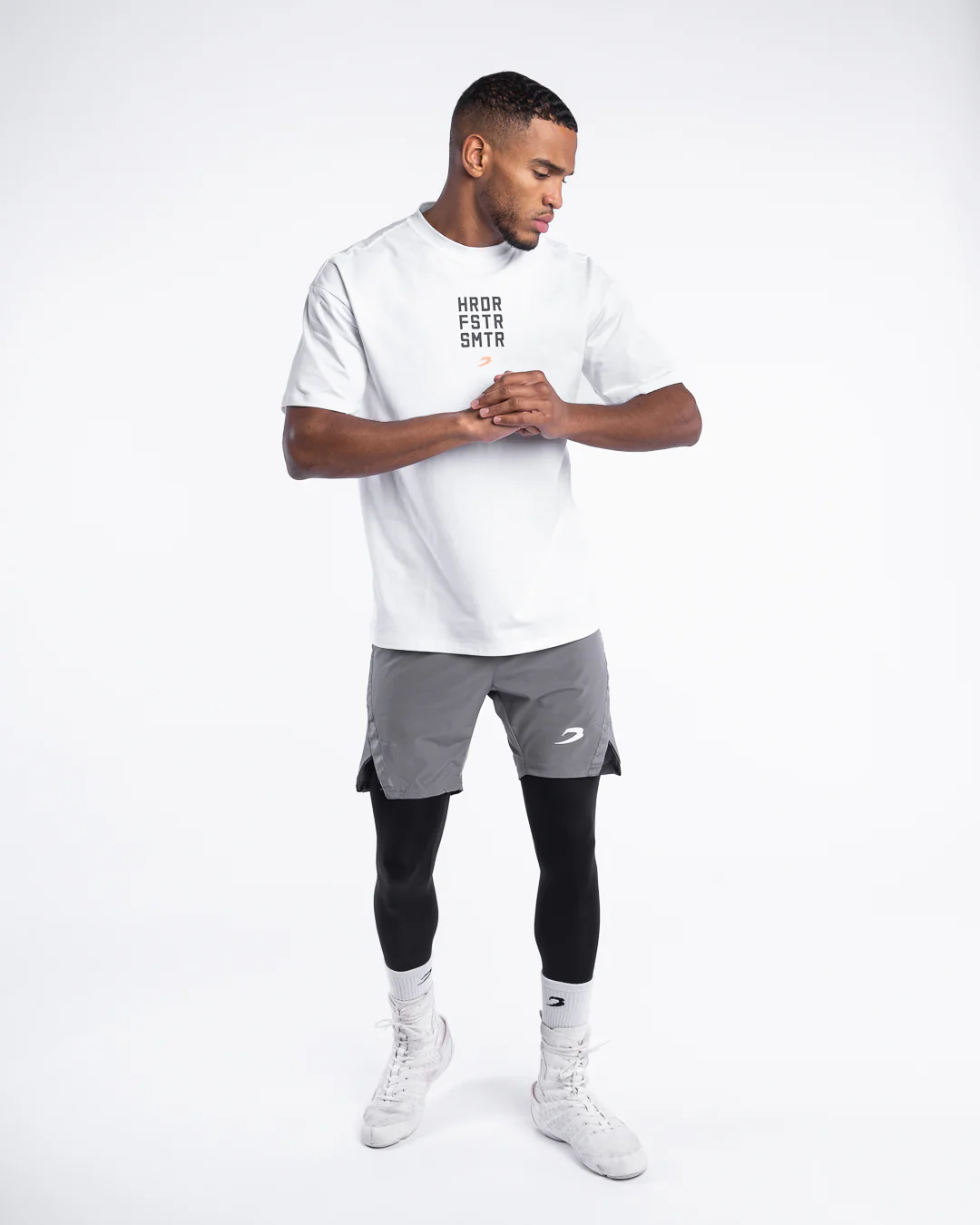 HRDR FSTR SMTR Oversized T-Shirt - White - Image 8