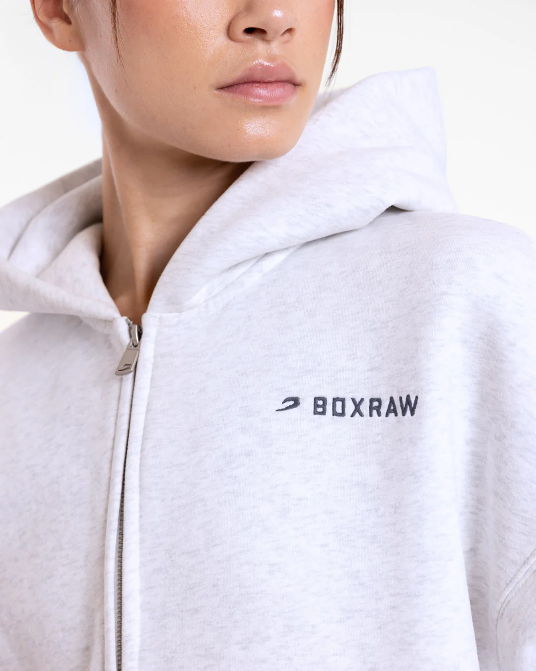 JoAnn Zip Hoodie - Grey Marl - Image 6