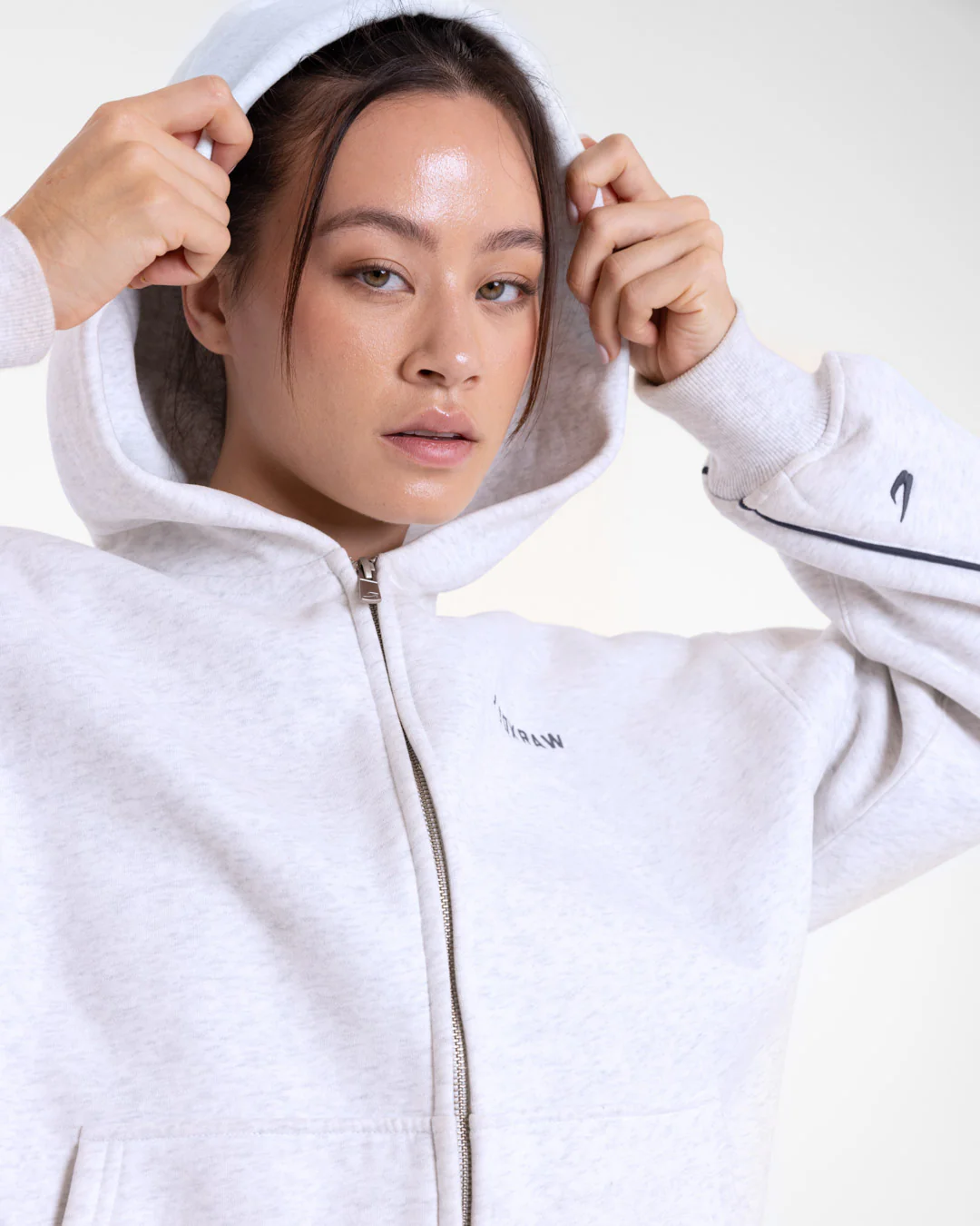 JoAnn Zip Hoodie - Grey Marl - Image 8