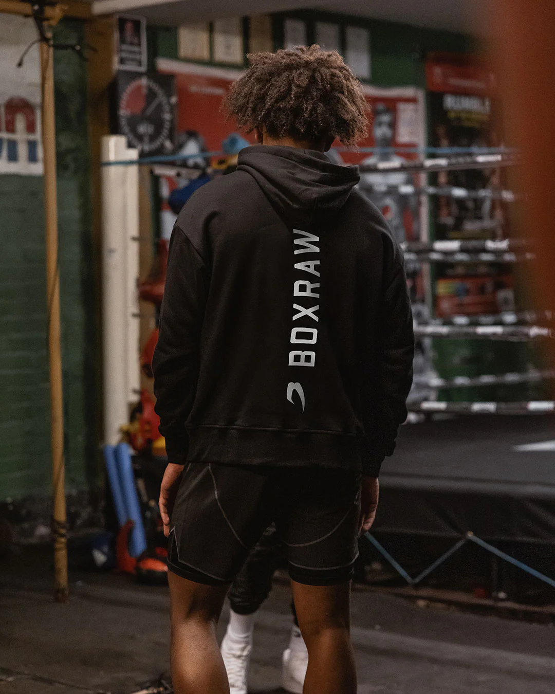 Lineal Oversized Hoodie - Black - Image 3