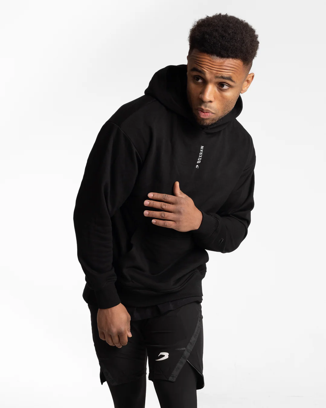 Lineal Oversized Hoodie - Black - Image 5