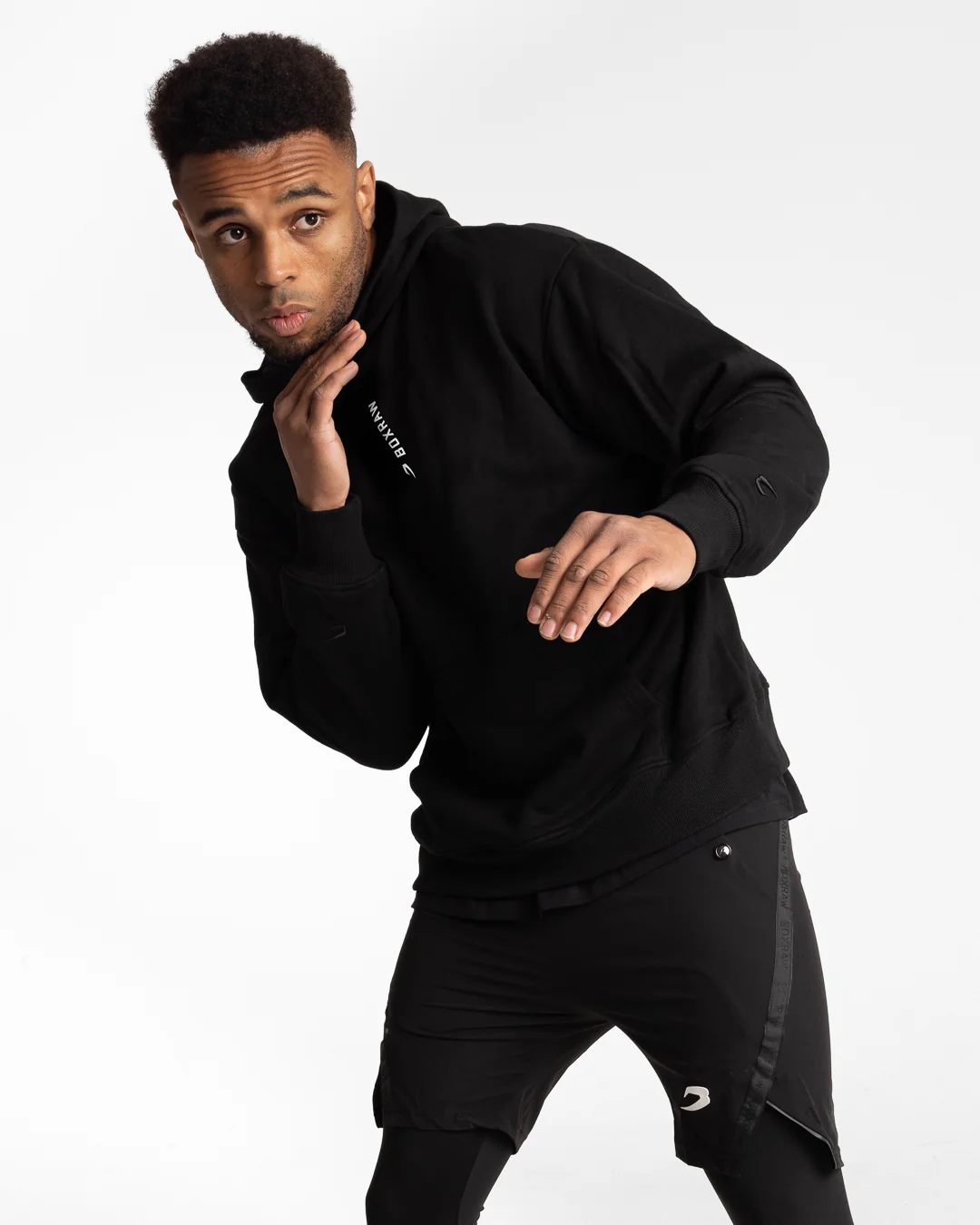 Lineal Oversized Hoodie - Black - Image 6