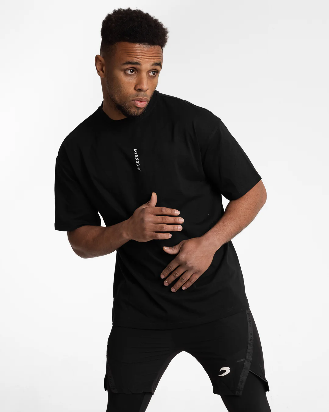 Lineal Oversized T-Shirt - Black - Image 6