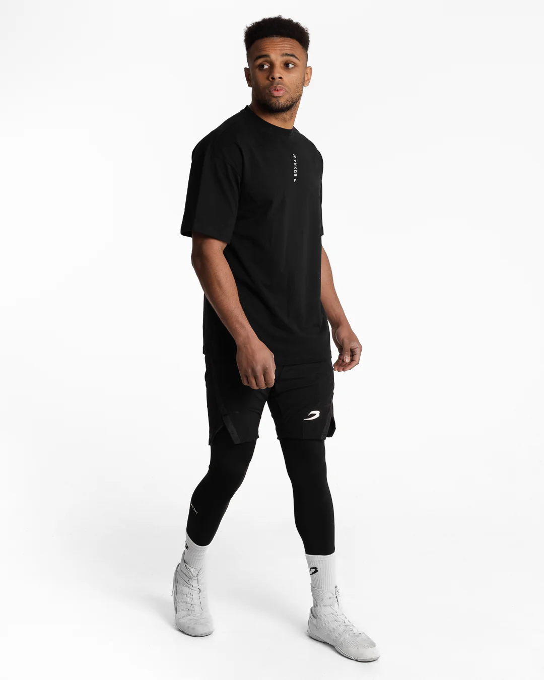 Lineal Oversized T-Shirt - Black - Image 9