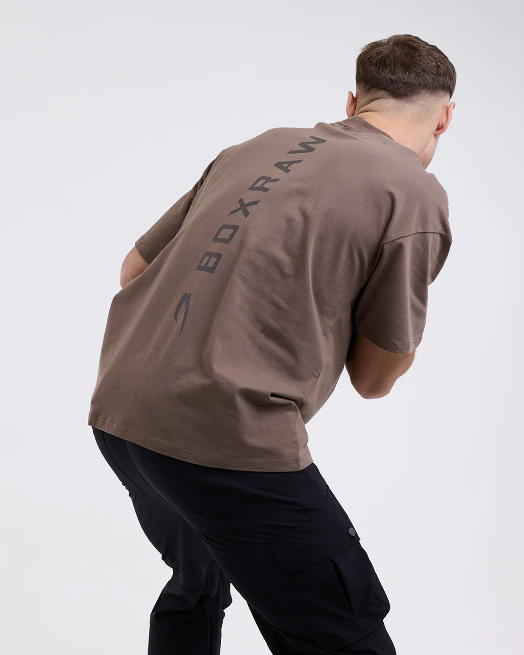 Lineal Oversized T-Shirt - Mocha - Image 4