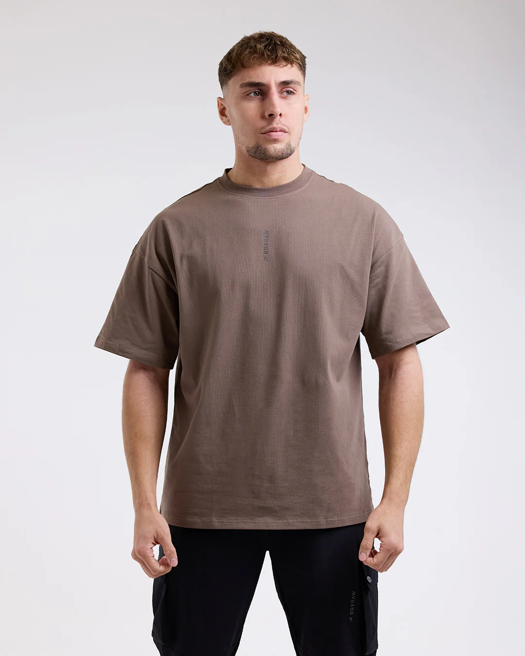 Lineal Oversized T-Shirt - Mocha - Image 8