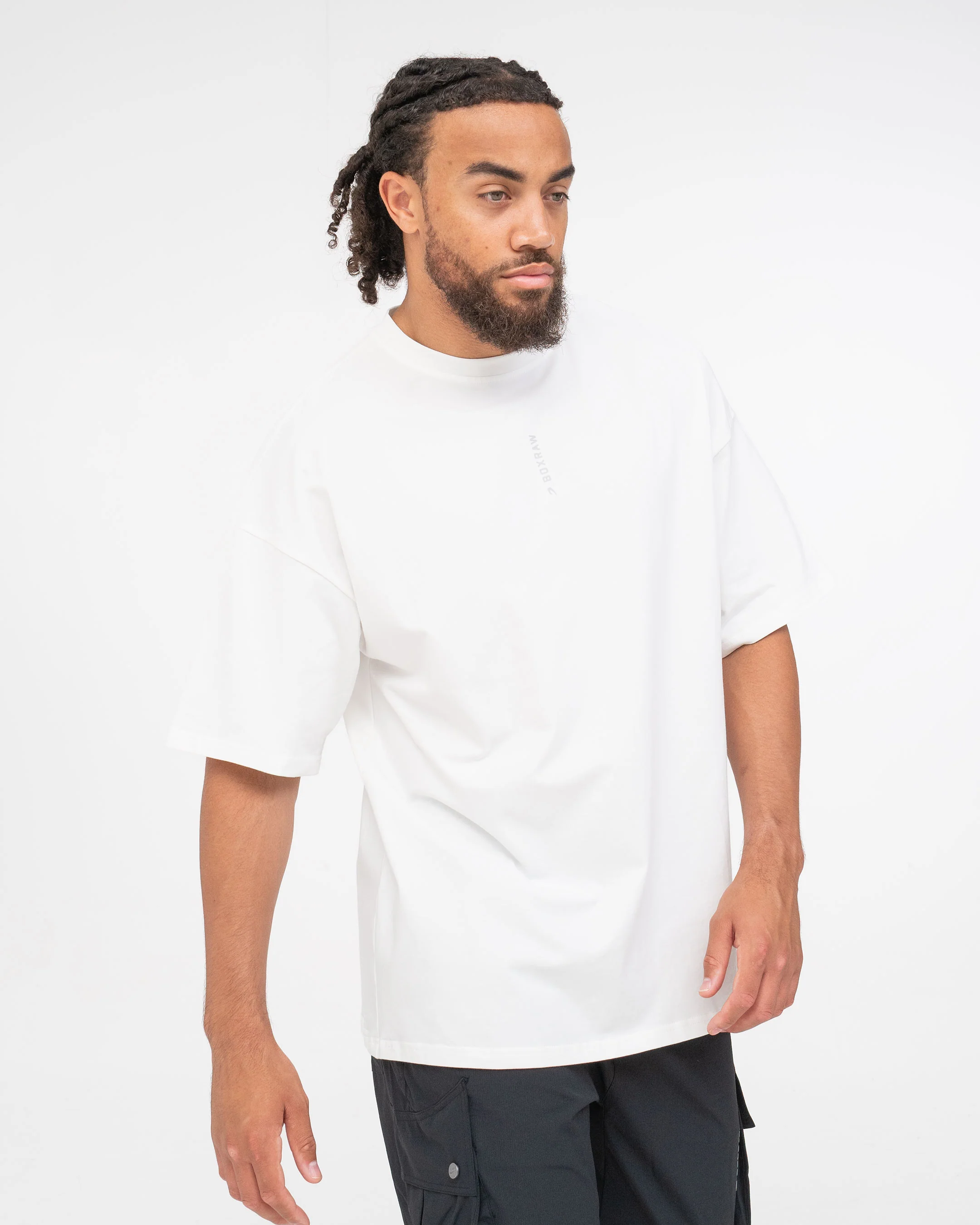 Lineal Oversized T-Shirt - White - Image 2