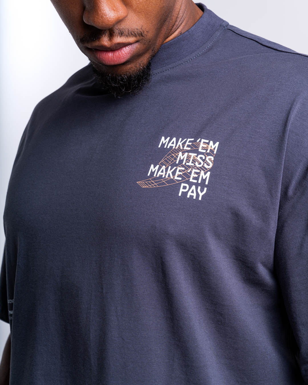 Make 'Em Miss Oversized T-Shirt - Charcoal - Image 6