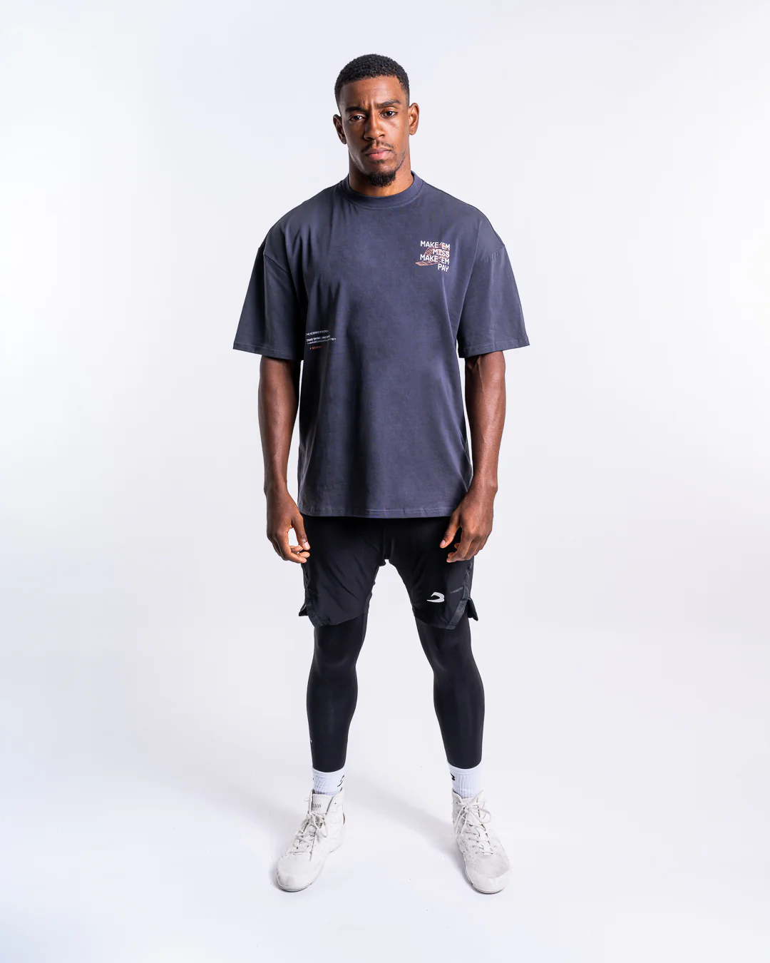 Make 'Em Miss Oversized T-Shirt - Charcoal - Image 9