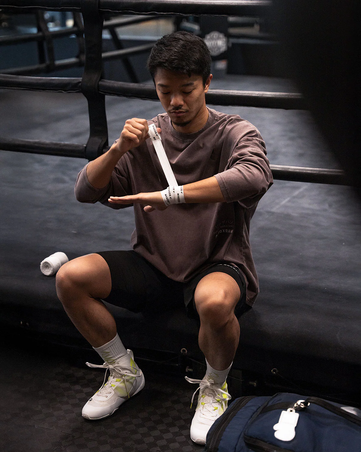 Nakatani x Sparring Club Long Sleeve T-Shirt - Washed Brown - Image 3