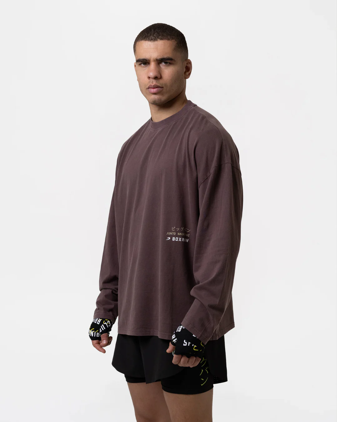 Nakatani x Sparring Club Long Sleeve T-Shirt - Washed Brown - Image 4