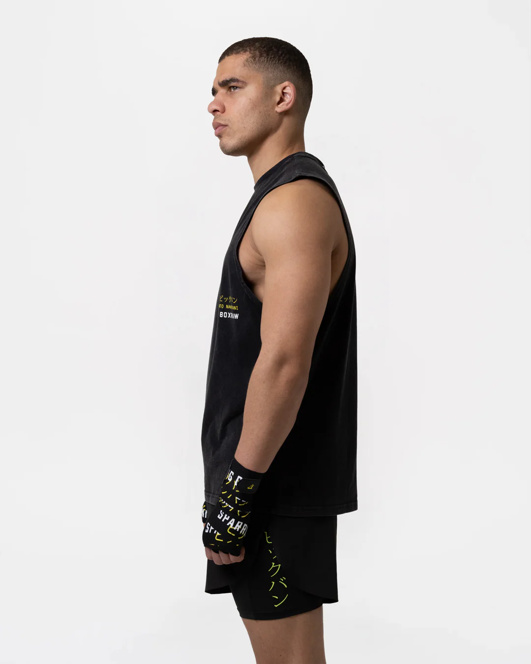 Nakatani x Sparring Club Muscle Tank - Washed Black - Image 5