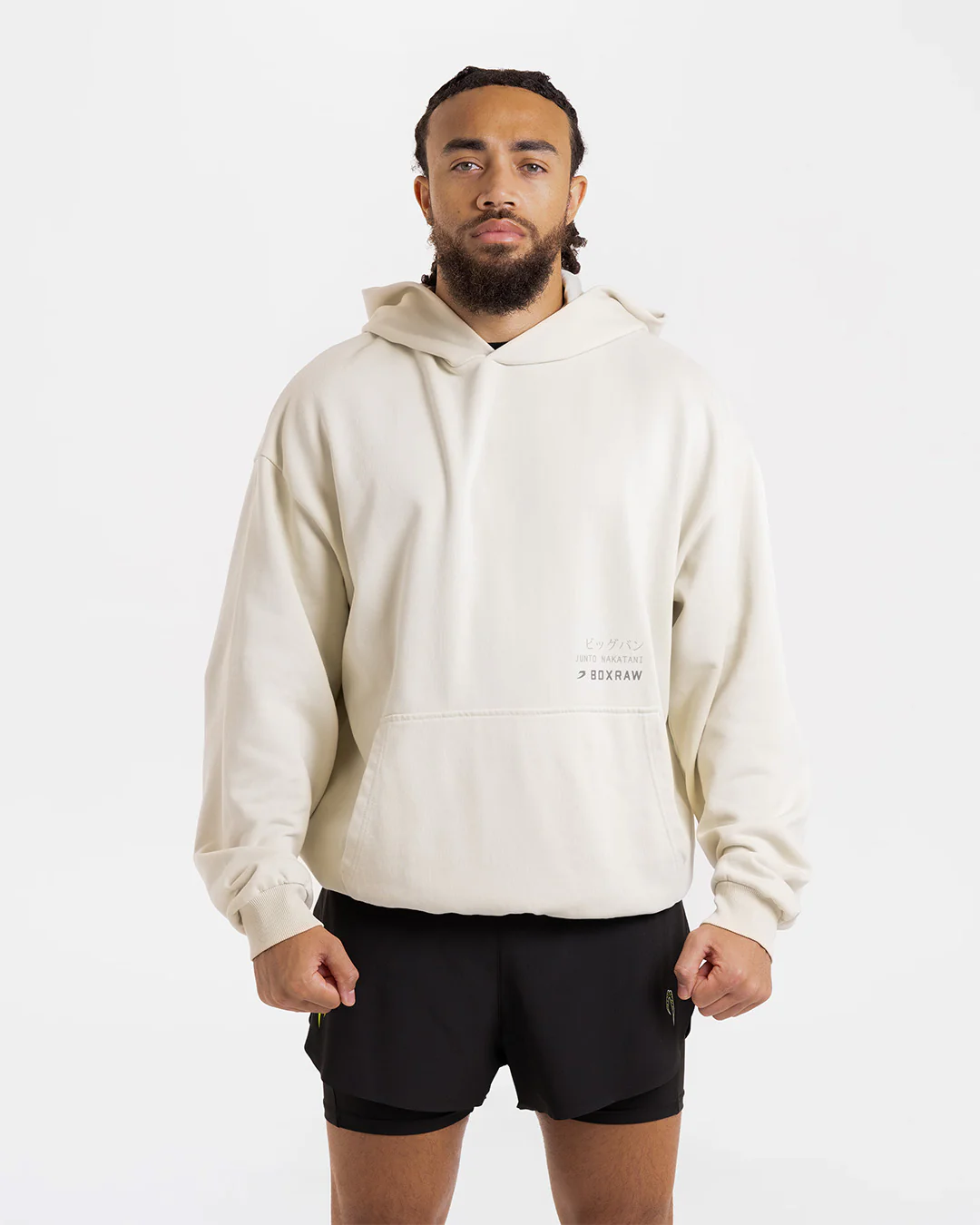 Nakatani x Sparring Club Oversized Hoodie - Washed Beige - Image 3