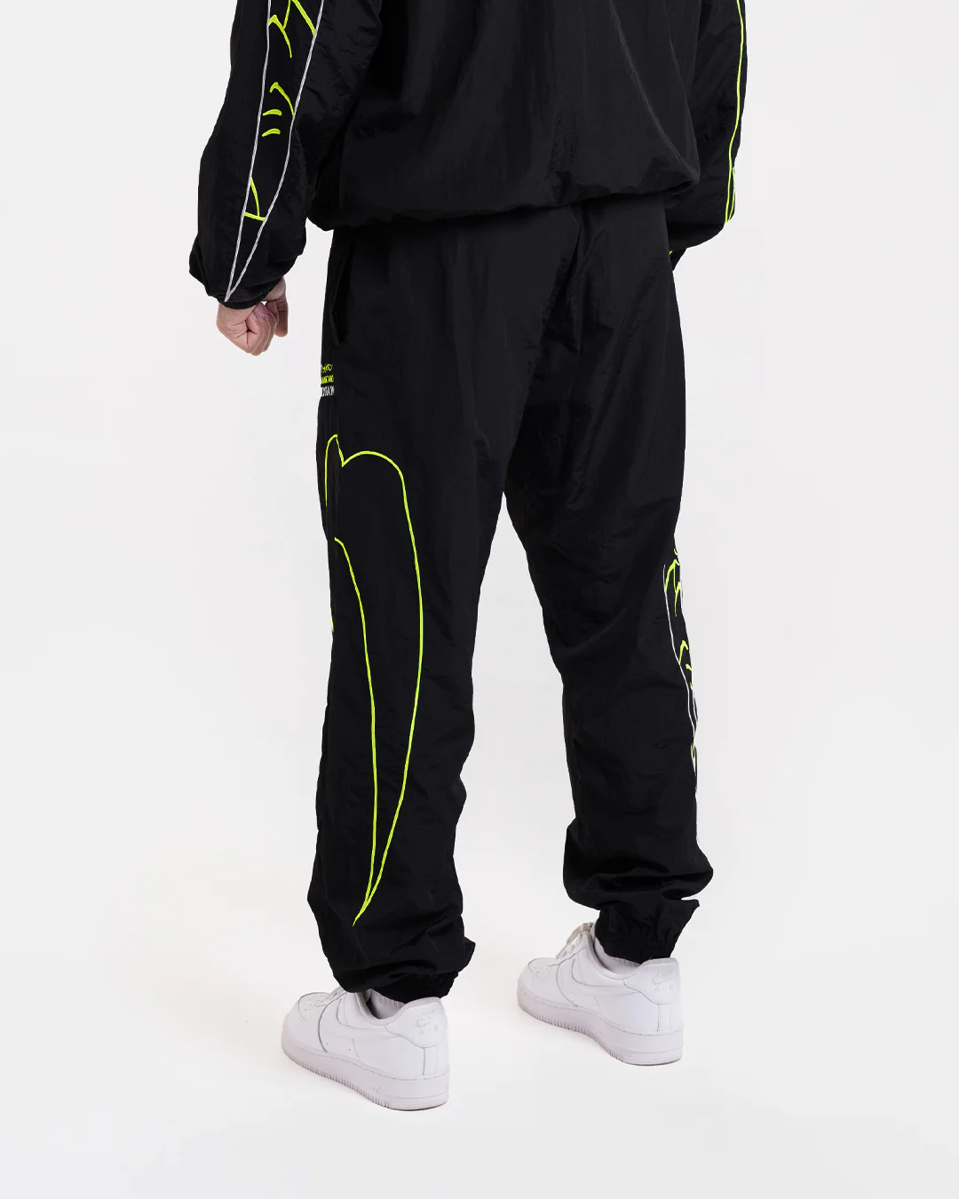 Nakatani x BOXRAW Track Bottoms - Black/Yellow - Image 6