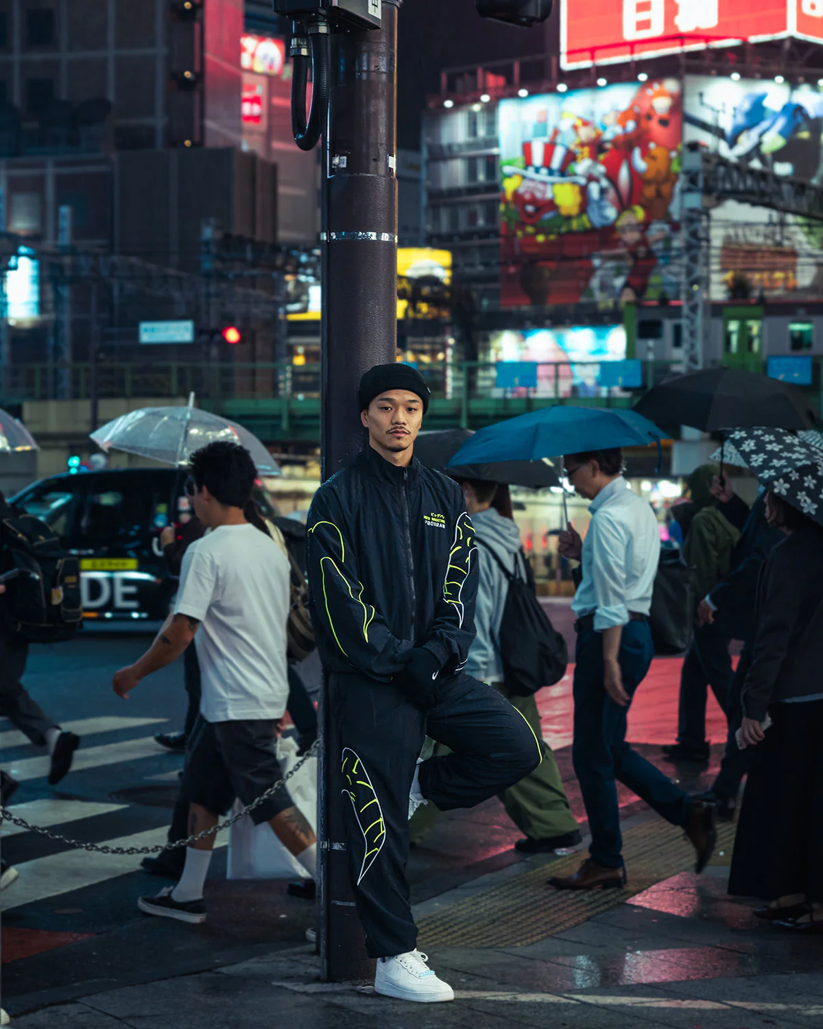 Nakatani x BOXRAW Track Jacket - Black/Yellow - Image 2