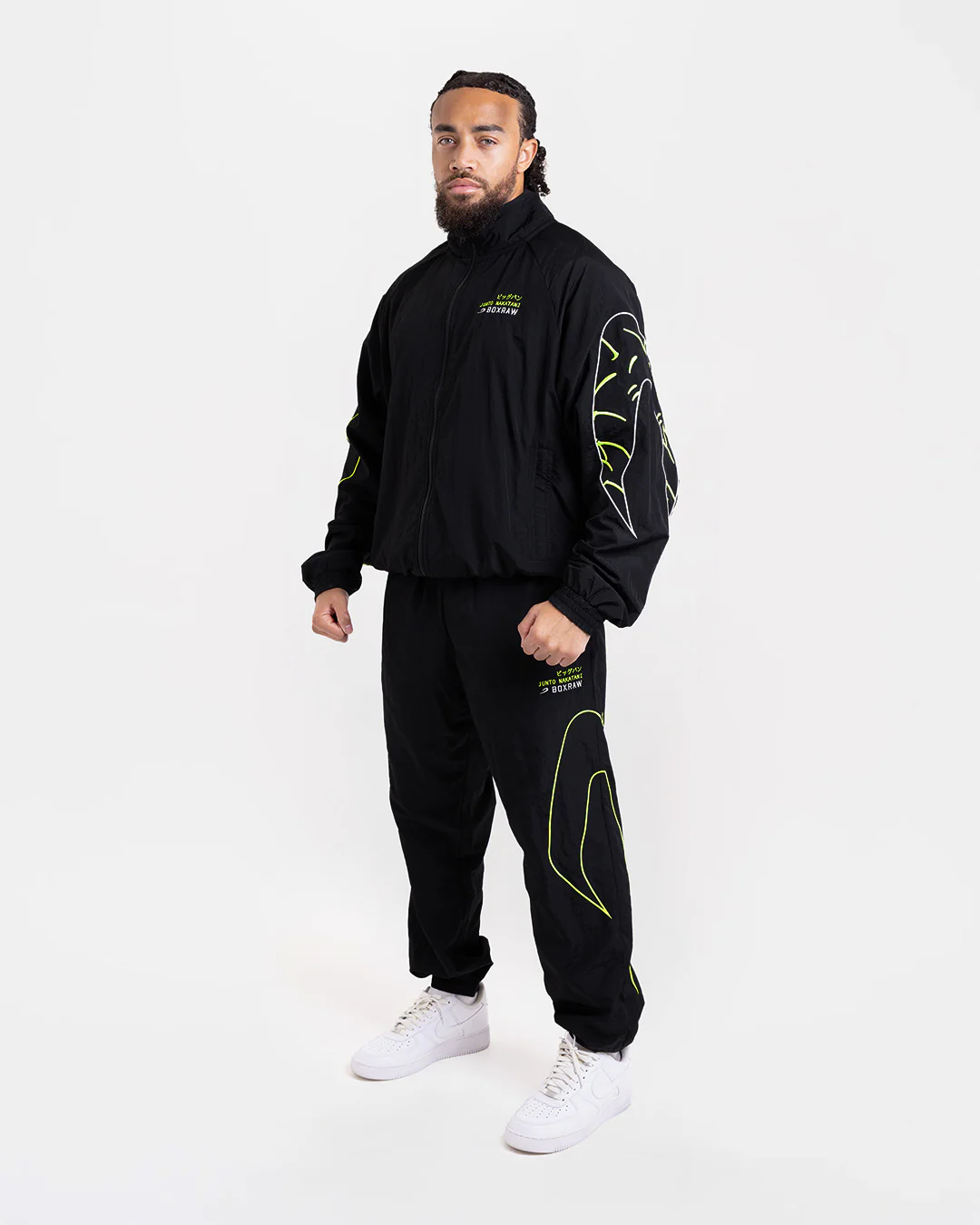 Nakatani x BOXRAW Track Jacket - Black/Yellow - Image 3