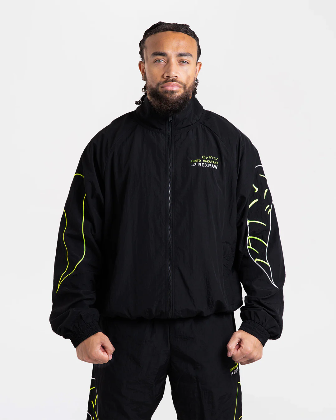 Nakatani x BOXRAW Track Jacket - Black/Yellow - Image 4