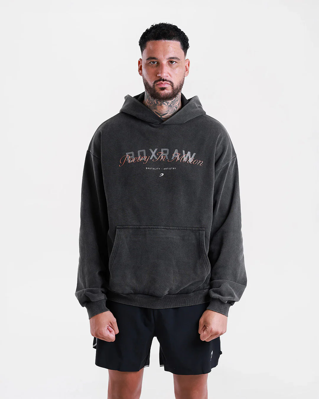 Poetry In Motion Oversized Hoodie - Washed Black - Image 3