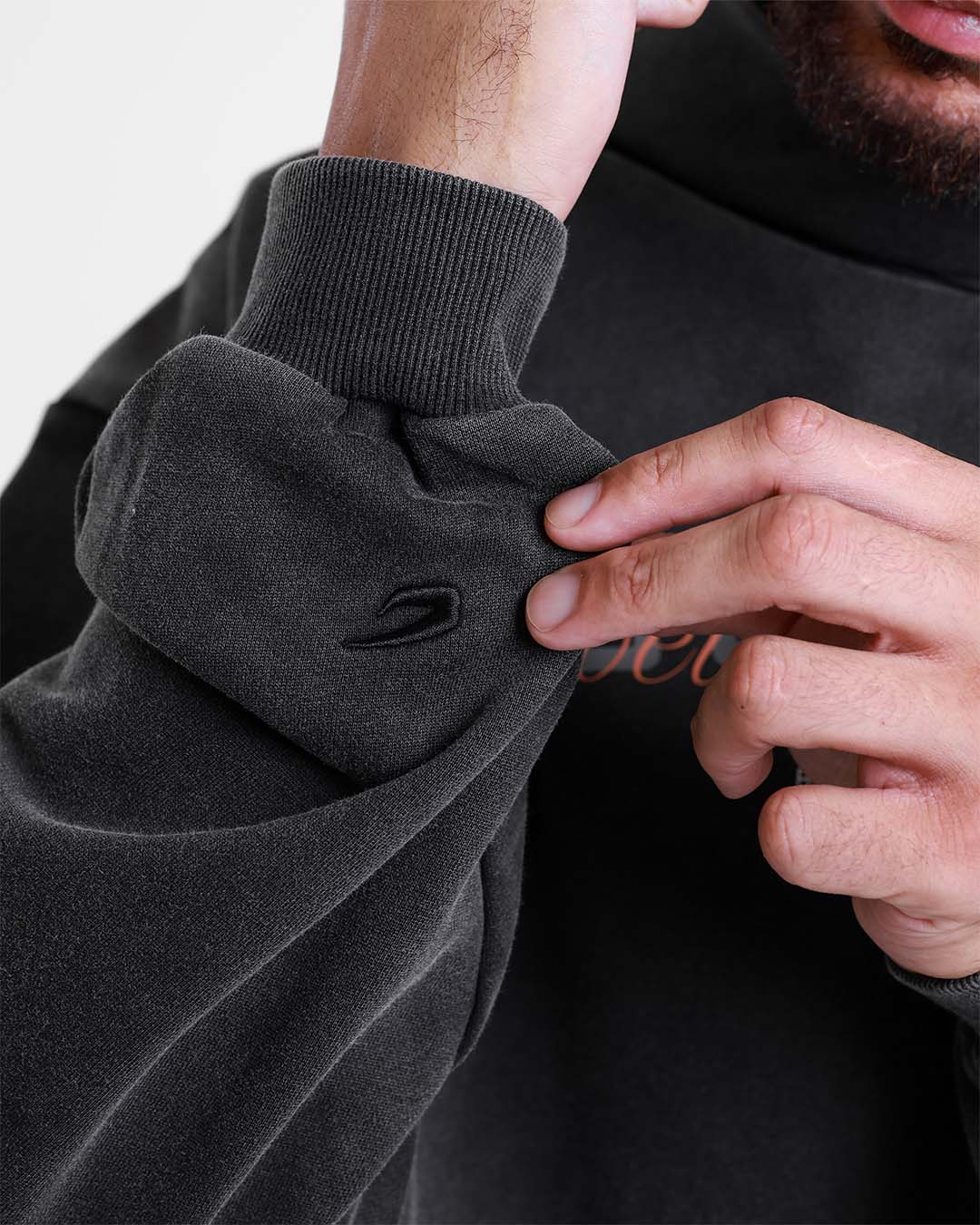 Poetry In Motion Oversized Hoodie - Washed Black - Image 6