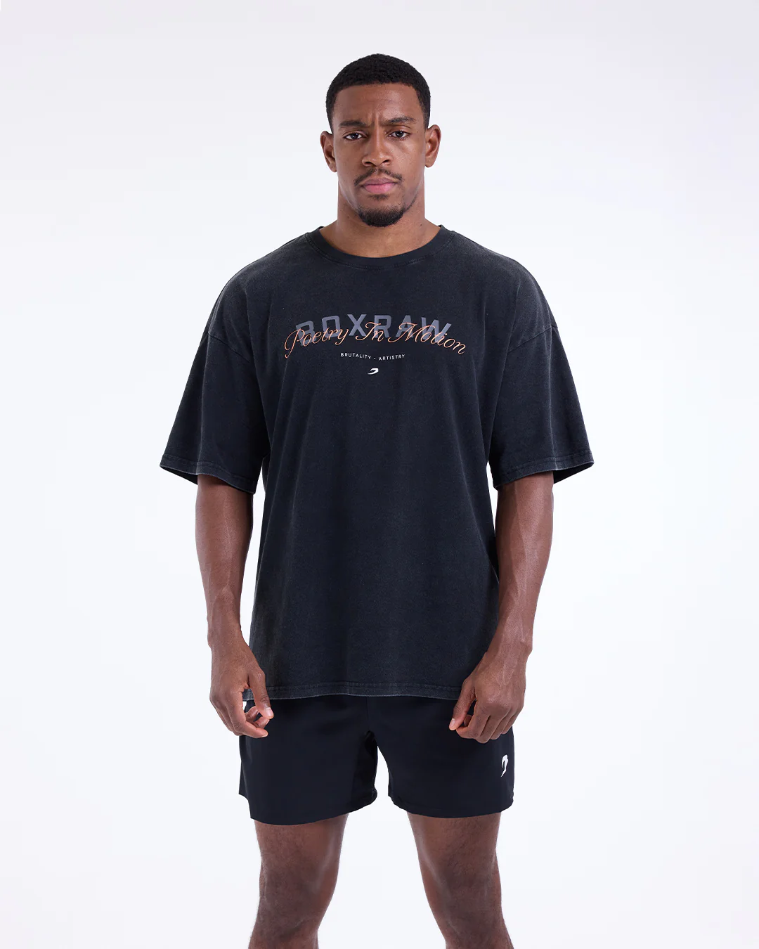 Poetry In Motion Oversized T-Shirt - Washed Black - Image 2
