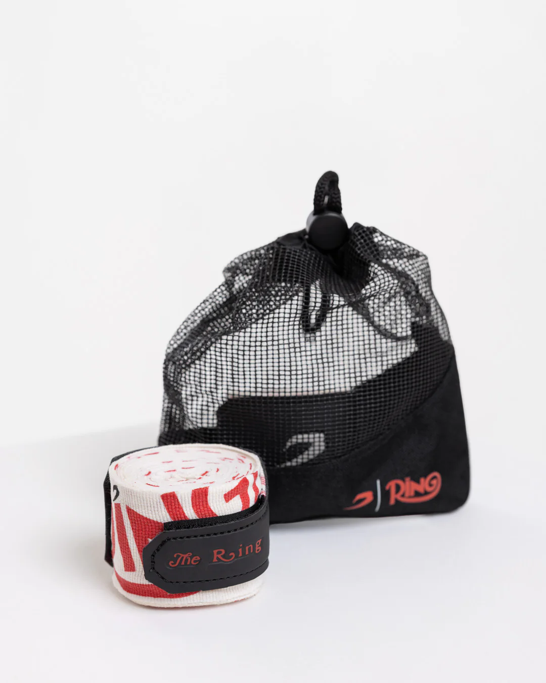 Ring x BOXRAW 4.5m Hand Wraps - Beige/Red - Image 5