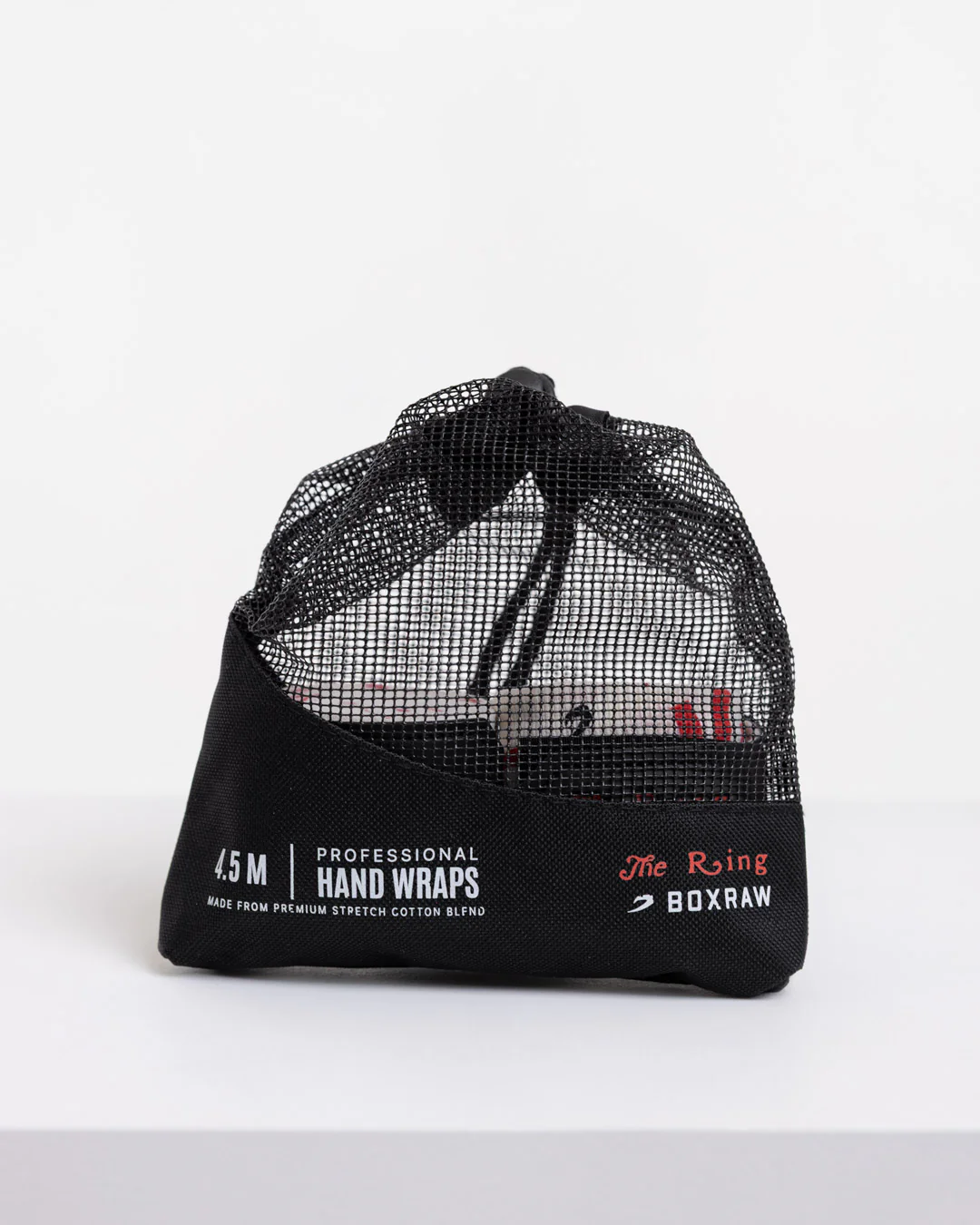 Ring x BOXRAW 4.5m Hand Wraps - Beige/Red - Image 6