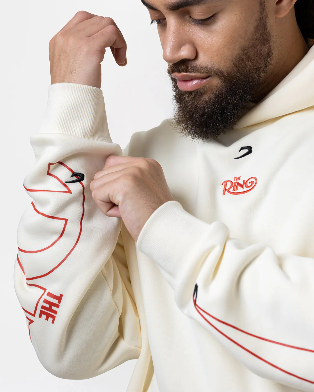 Ring x BOXRAW Oversized Hoodie - Beige - Image 7