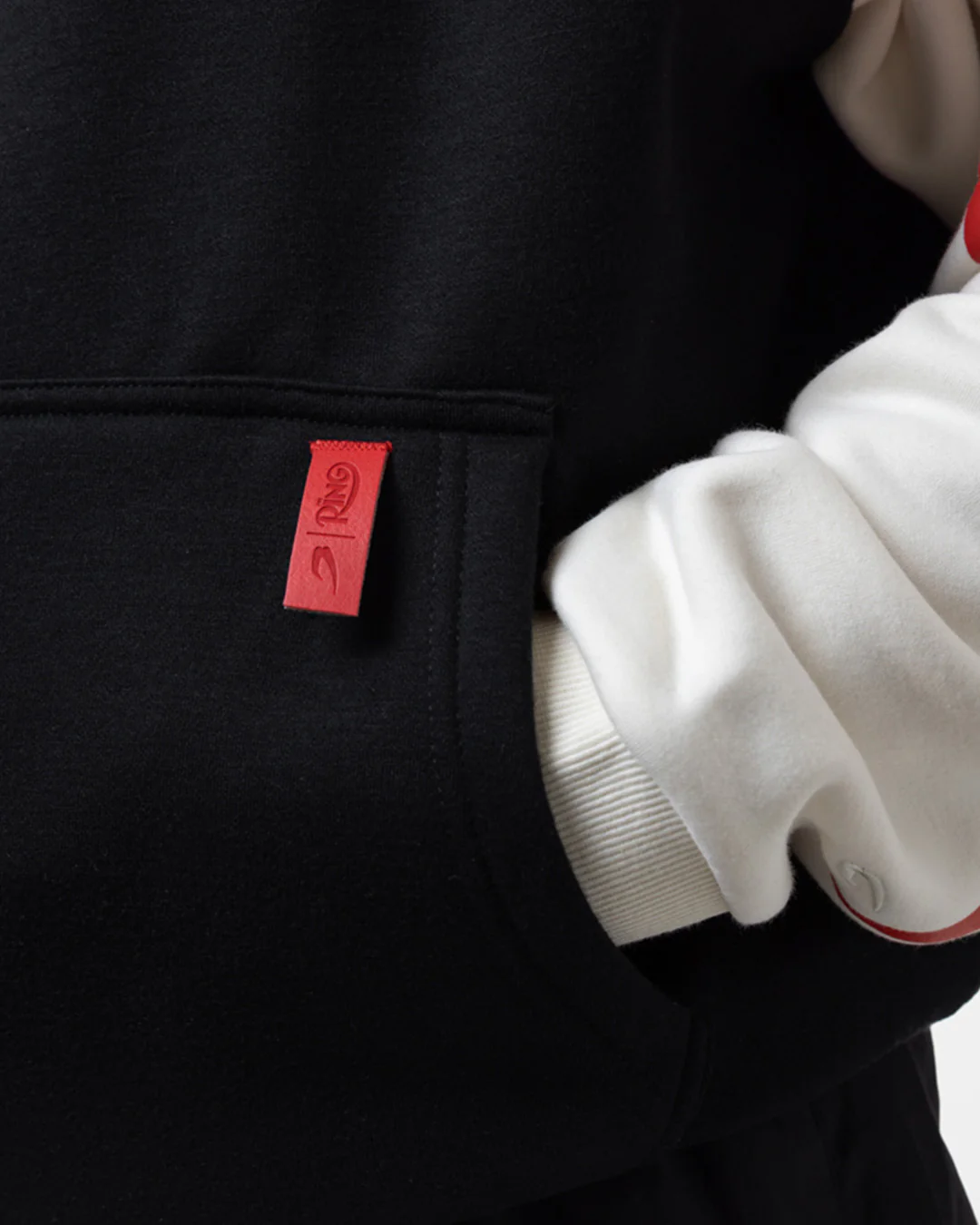 Ring x BOXRAW Oversized Hoodie - Black/Beige - Image 9