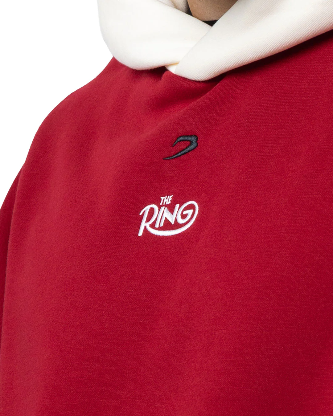 Ring x BOXRAW Oversized Hoodie - Red/Beige - Image 6