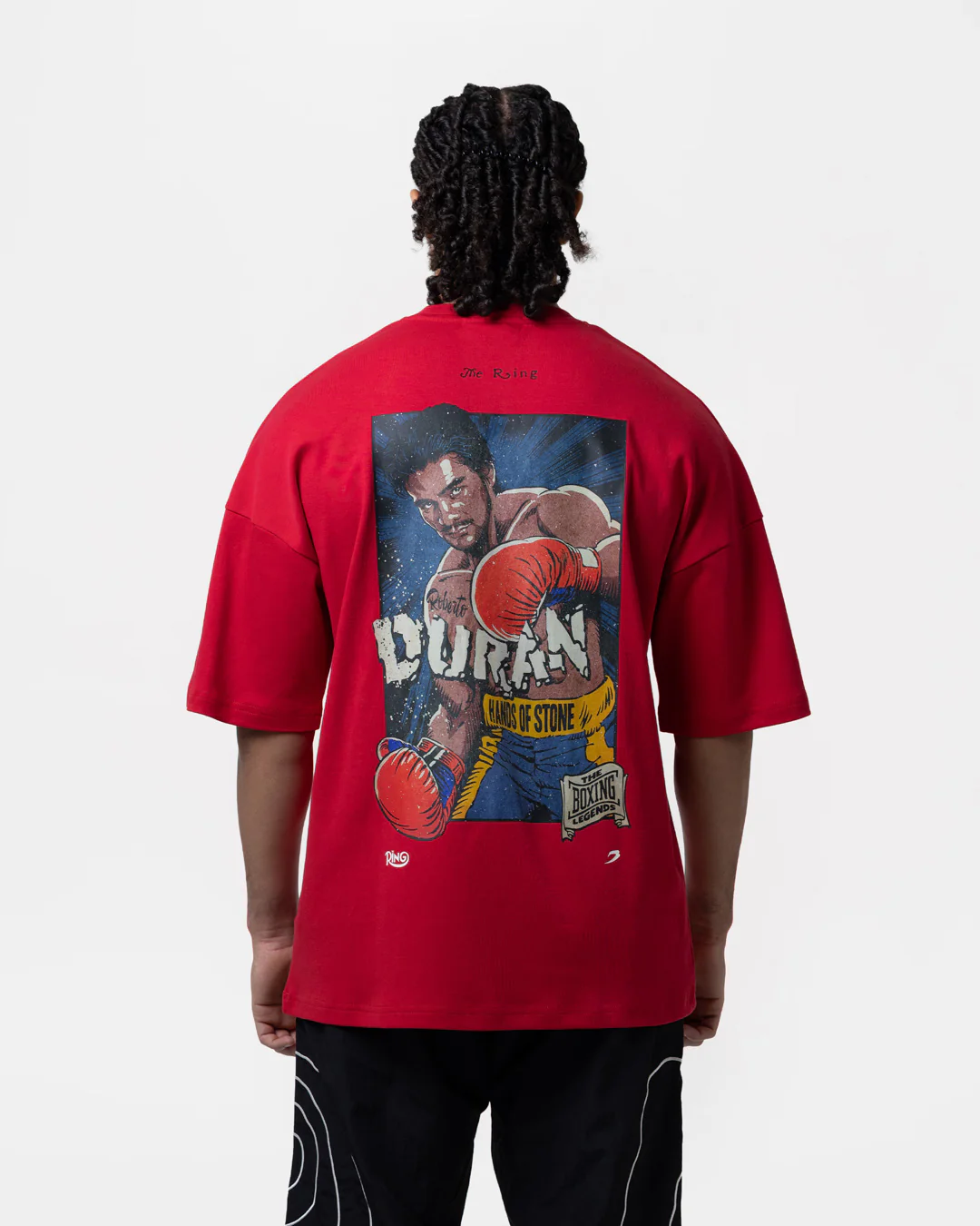 Ring x BOXRAW Roberto Duran Oversized T-Shirt - Crimson Red - Image 4