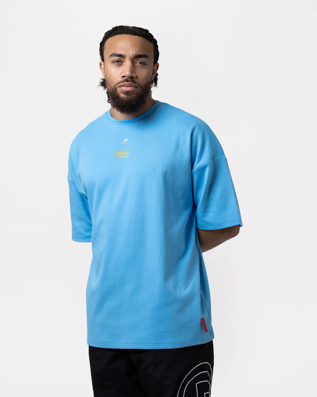 Ring x BOXRAW Roy Jones Jr Oversized T-Shirt - Sky Blue - Image 4