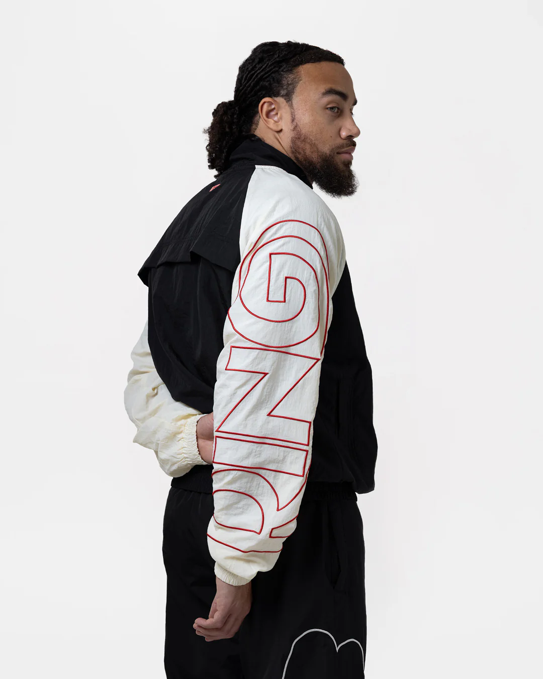 Ring x BOXRAW Track Jacket - Black/Beige - Image 6
