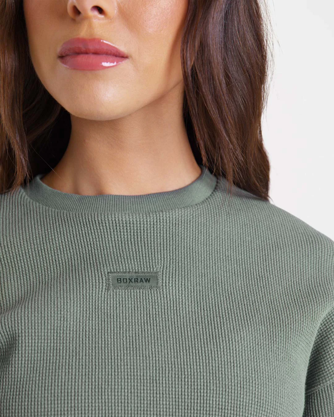 Shirley Waffle Oversized T-Shirt - Green - Image 6