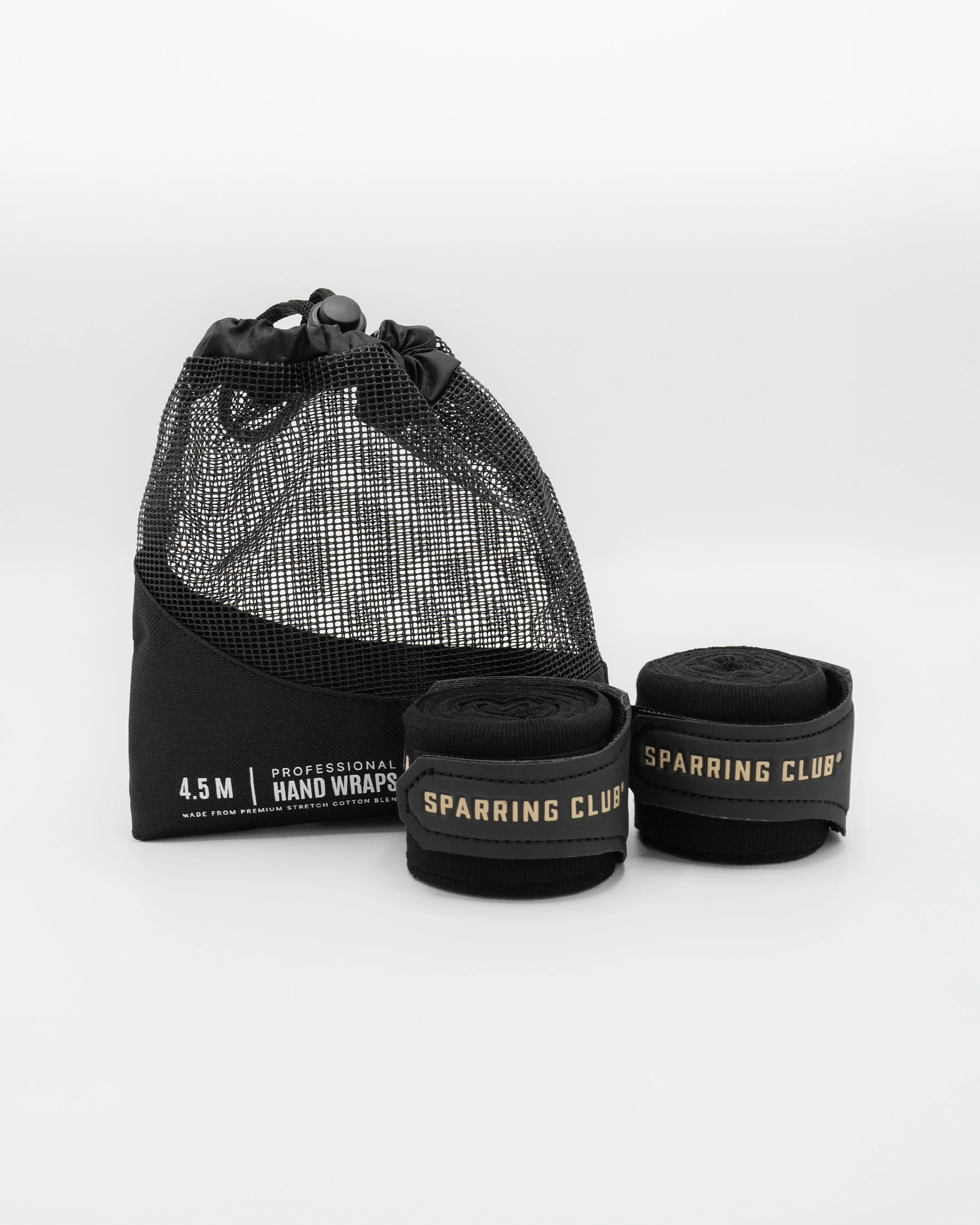 4.5m Sparring Club Hand Wraps - Black - Image 4